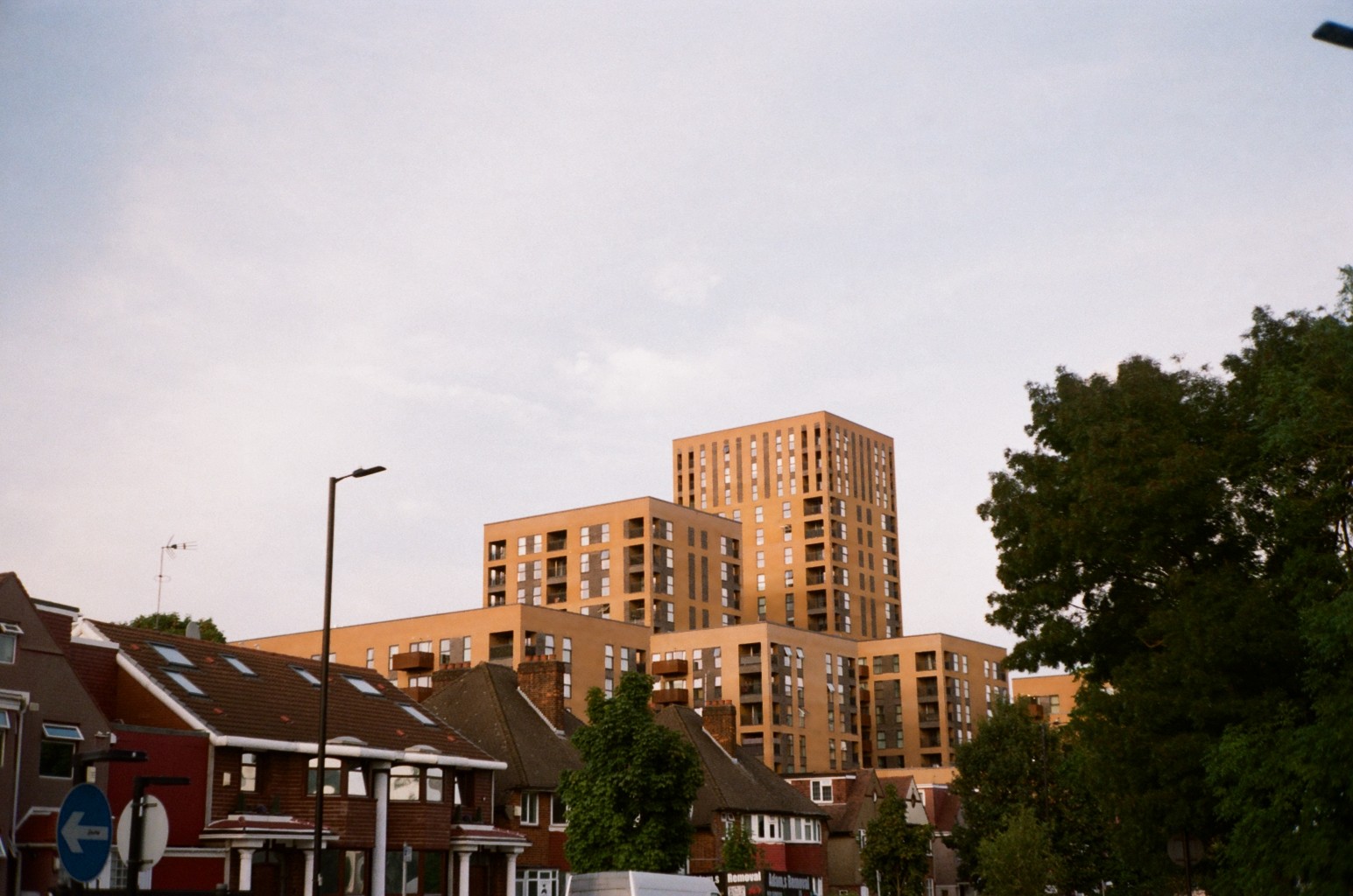 Autumn skies over the local skyline. 