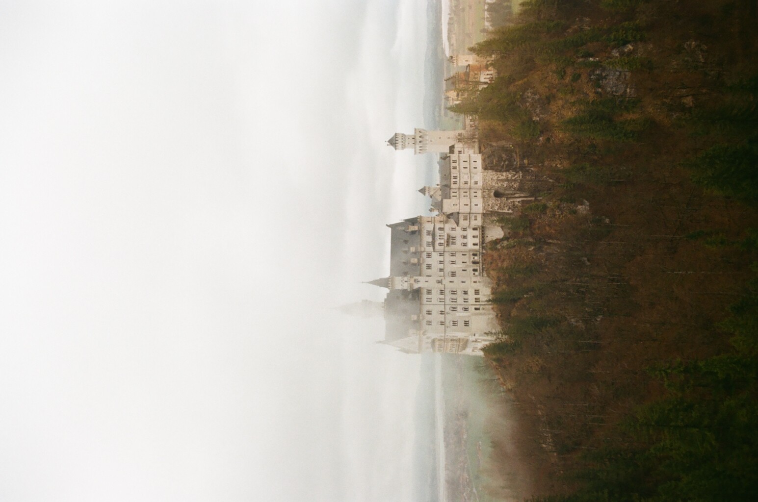 A cloudy view of Neuschwanstein castle, the inspiration for the Disney logo! 