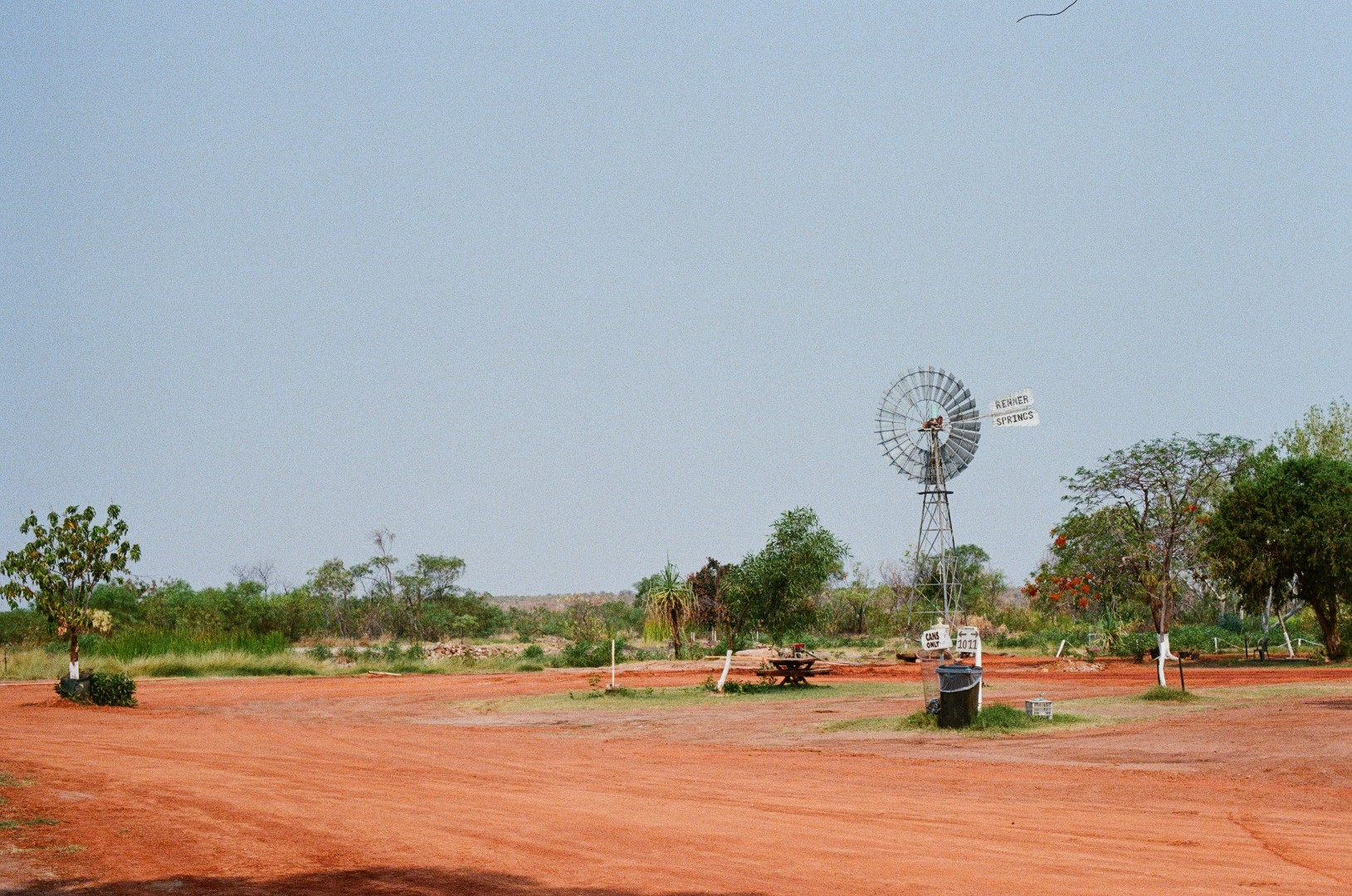 Deep in the Australian outback, stopping at Renner Springs to rest and refuel. 