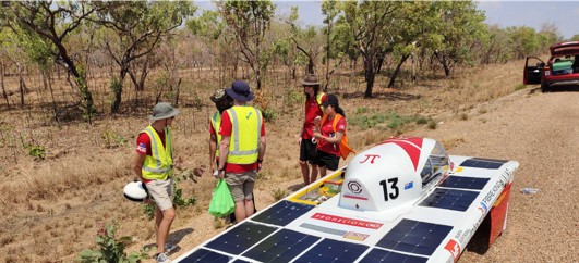 Roadside debugging of solar car performance troubles. 