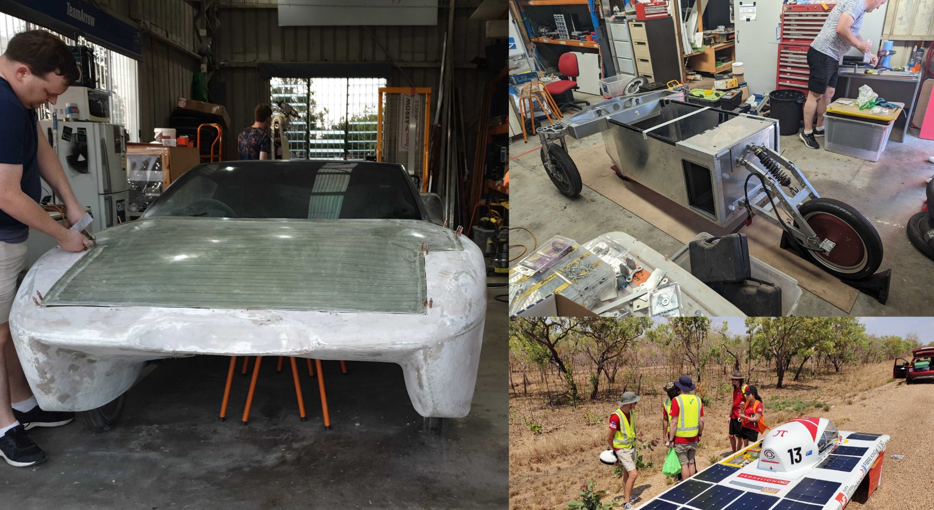 Various images from working on solar cars.