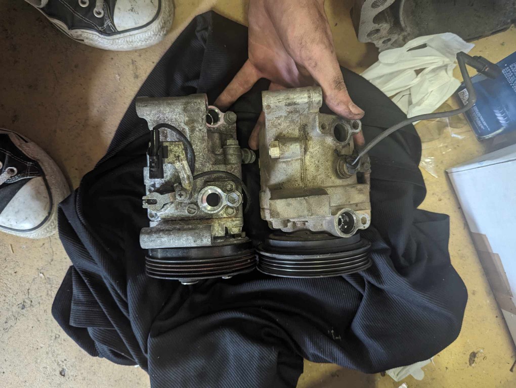 Repairing the AC system.