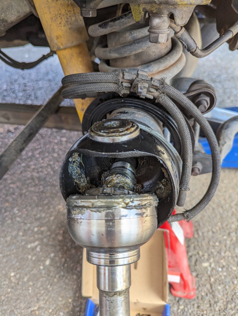 Replacing the bearings and seals in the swivel hubs.