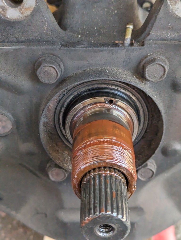 Replacing the bearings and seals in the swivel hubs.